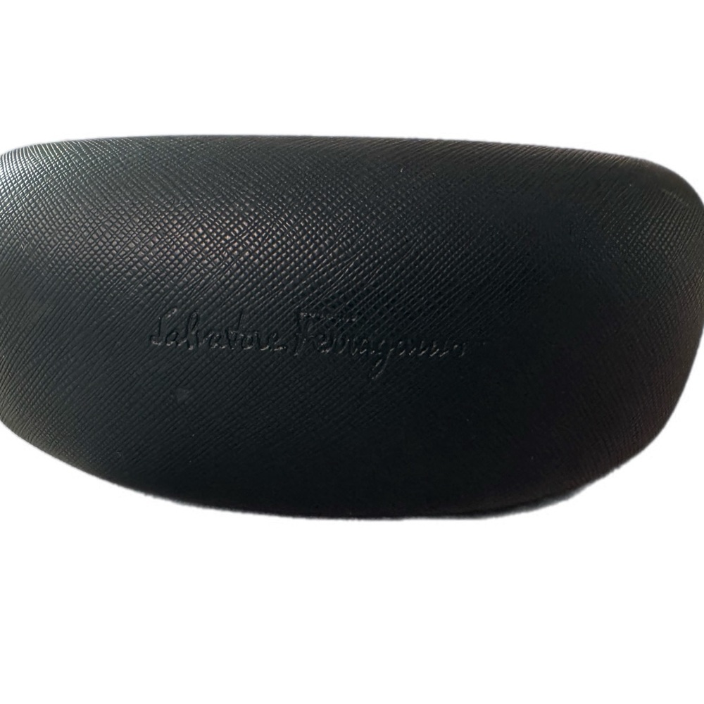 Salvatore Ferragamo Black Textured Eyewear Case